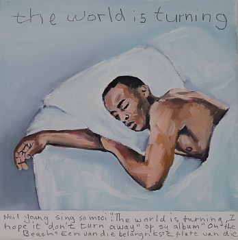 leon vermeulen the world is turning oil on canvas 30 x 30 cm gkac