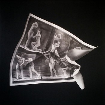 henk serfontein from water to wine charcoal and mixed media on archival paper 90 x 90 cm gkac9701