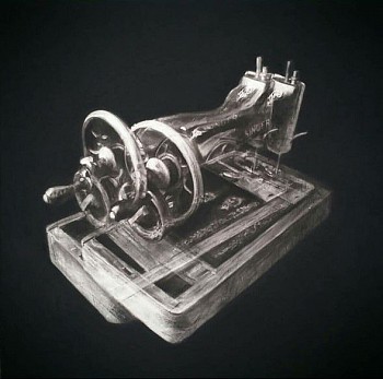 henk serfontein singer charcoal and mixed media on archival paper 90 x 90cm