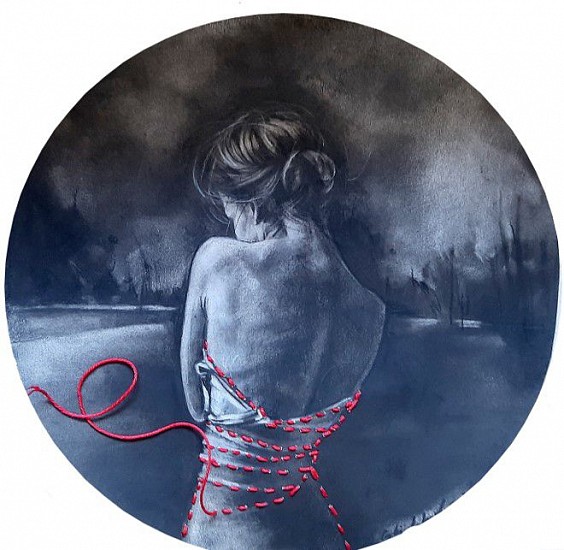 Corlie De Kock, Ewige Ontwykende Beminde I - In die skare het ek kortliks n glimps van jou profile gesien
charcoal on fabriano paper