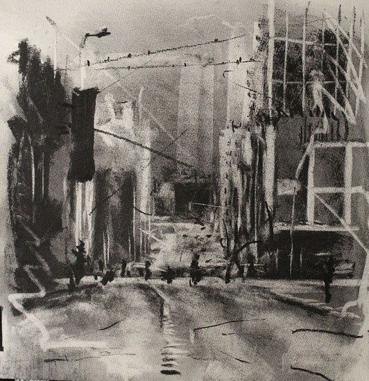 Thabang Lehobye, Rhythms & Pace of the City II
mixed media on paper