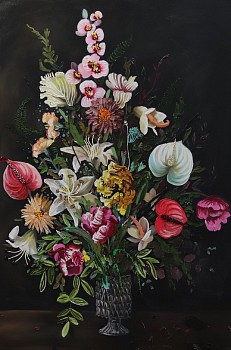 lee ann heath tickle pink oil on canvas 150 x 100 cm gkac