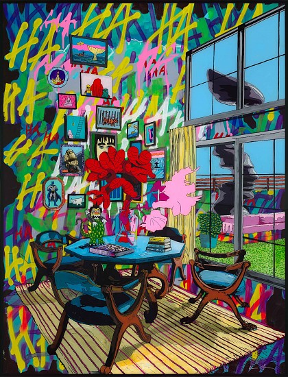 Norman O'Flynn, Interior with Cragg
acrylic on acrylic glass & canvas