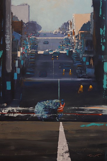 Thabang Lehobye, Crossing the line
acrylic on canvas