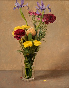 jay latter red and yellow oil on panel 58 x 47cm