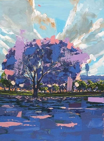 Thabang Lehobye, Strolling in the park
acrylic on canvas