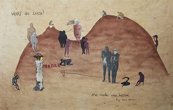 wilma cruise 2020 what on earth mixed media on canvas 2 x 3m