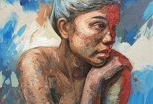 still hold 2025 oil on linen 100x100cm