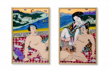 norman o flynn a question of size acrylic on acrylic glass 60 x 40cm gkac