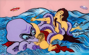 norman o flynn erotic tales from the sea acrylic on acrylic glass 80x60cm