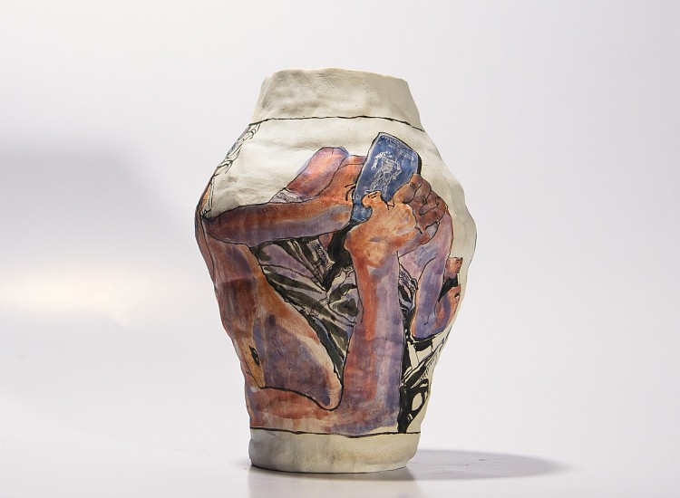 Karlien van Rooyen & Michael Beckurts, Disseminating Singularities
stoneware ceramics with sgraffito underglaze