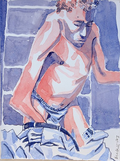 Michael Beckurts, Self Portrait (Twisting, Leaning, Kneeling) I
watercolour on fabriano artistico HP