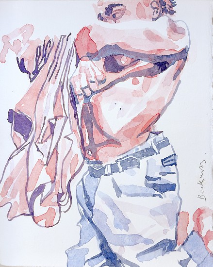 Michael Beckurts, Self Portrait (Twisting, Leaning, Kneeling) IV
watercolour on fabriano artistico HP