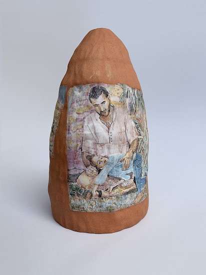 Karlien van Rooyen & Michael Beckurts, Dual Home: For Those Who Carry ""Home"" In Different Places Simultaneously
stoneware ceramics with sgraffito underglaze